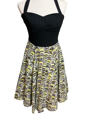 Women’s Black Halter Fit-and-Flare Anthropologie Dress